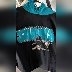 90s NHL San Jose SHARKS Apex One T-Shirt HOODIE